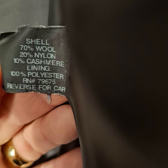 Ann Klein Black Wool/polyester/cashmere coat - Picture 3 of 9